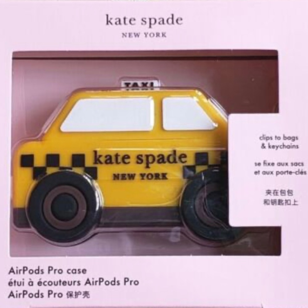 Kate Spade New York on a roll silicone taxi AirPods Pro case